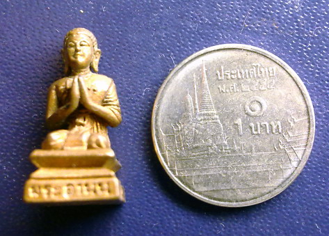 รูปหล่อพระอานน วัดชลอ เนื้อทองแดง  