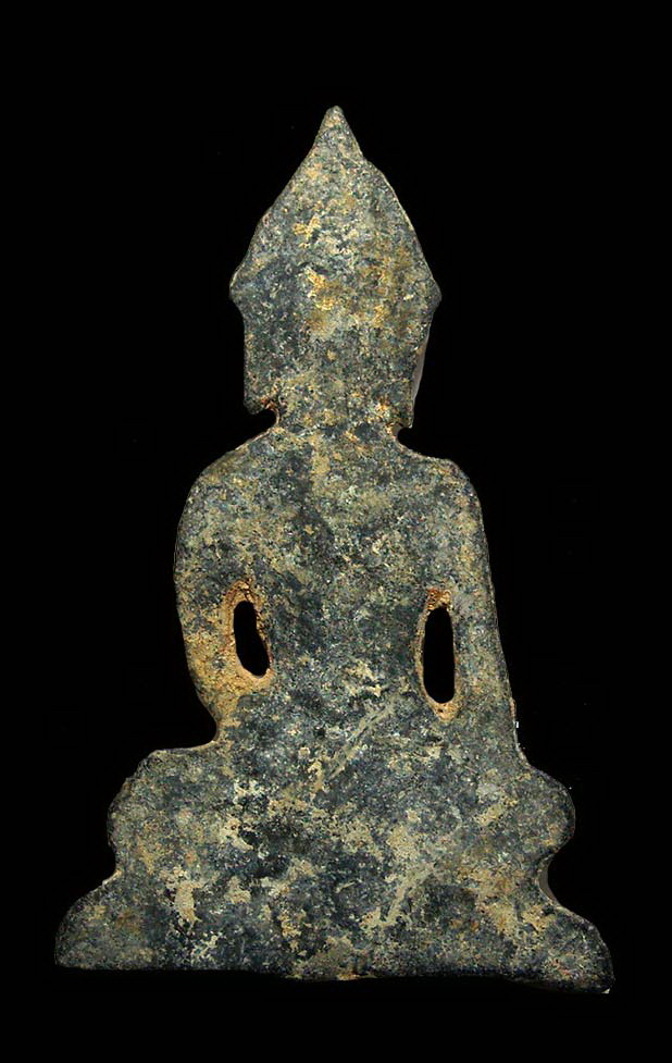 พระอู่ทองฐานเขียง กรุวัดเทวสังฆาราม จ.กาญจนบุรี เนื้อชินตะกั่ว