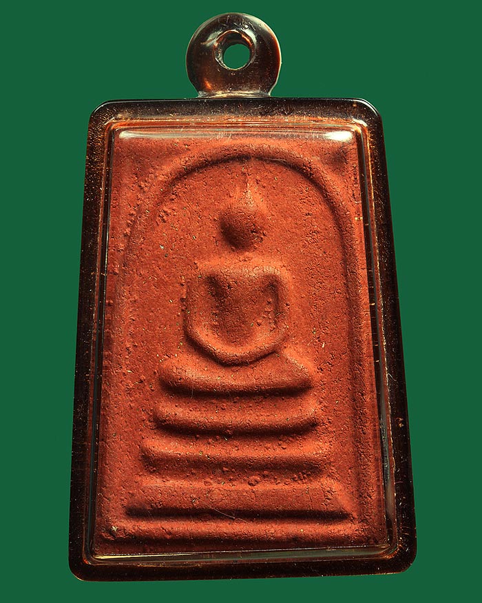 พระผงญาณวิลาศ หลวงพ่อแดง วัดเขาบันไดอิฐ พิพม์ลึก สีแดง สภาพสวย