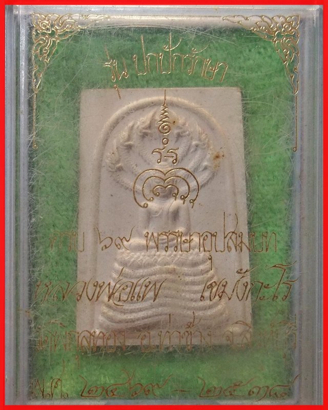 พระนาคปรก หลวงพ่อแพ เขมังกะโร รุ่นปกปักรักษา ปี 2538 พร้อมกล่องเดิม