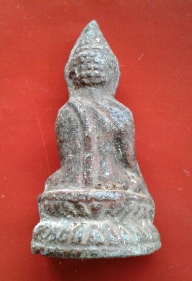 พระแก้บน สมัยรัตนะ เนื้อชินตะกั่ว สนิมแดง สวย