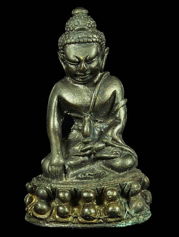 พระกริ่งฟ้าหลั่งรุ่นแรก ครูบาอิน อินโท วัดฟ้าหลั่ง เนื้อสัมฤทธิ์รมดำ สวยมาก