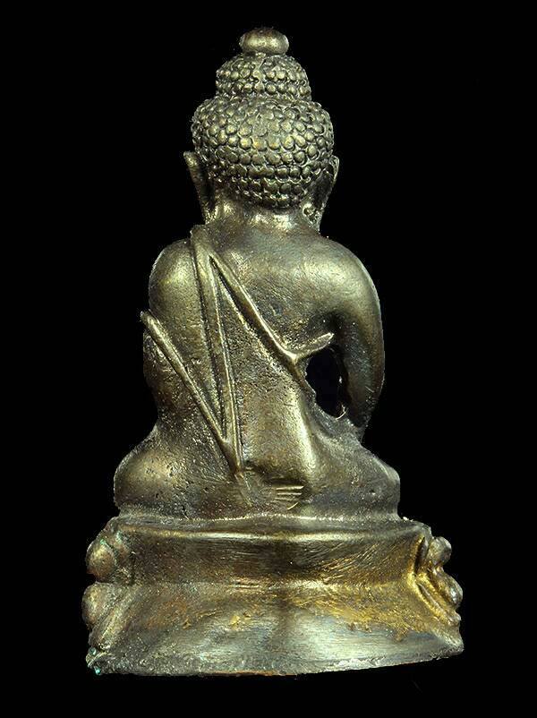 พระกริ่งฟ้าหลั่งรุ่นแรก ครูบาอิน อินโท วัดฟ้าหลั่ง เนื้อสัมฤทธิ์รมดำ สวยมาก