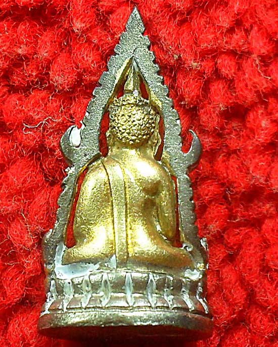 พระชินราช เนื้อทองแดง กะไหล่ทอง 2กษัตริย์ หลวงพ่อแพ วัดพิกุลทอง สิงห์บุรี ปี35