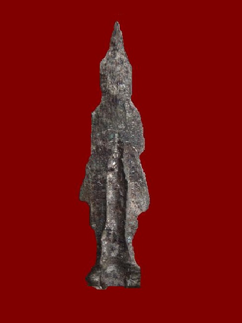 พระกรุ วัดสัมพันธวงศ์ เนื้อชินเงิน พิมพ์ปางห้ามสมุทร ยกพระหัตถ์ขวา