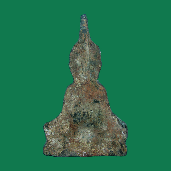 พระท่ากระดาน หลวงพ่อนารถ วัดศรีโลหะ กาญจนบุรี ปี 20 พิมพ์หน้ากลาง เนื้อชินตะกั่วสนิมแดง