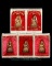 หลวงปู่ทวด พ่อท่านพรหม วัดพลานุภาพ จ.ปัตตานี 1 ชุด 5 องค์
