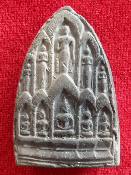 พระสิบทัศน์ หลังพระเนื้อดินหลวงพ่อเงิน วัดดอนยายหอม