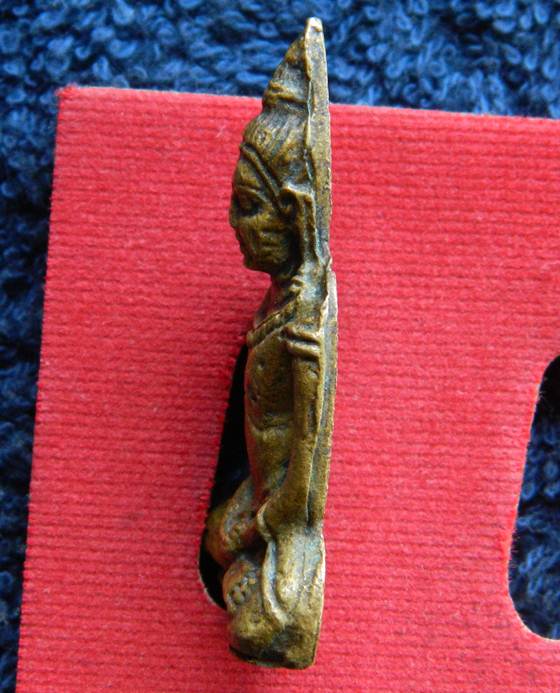 พระพิมพ์อู่ทอง หล่อโบราญ เนื้อทองผสม ย้อนยุค ผิวเดิม พระหล่อเก่า