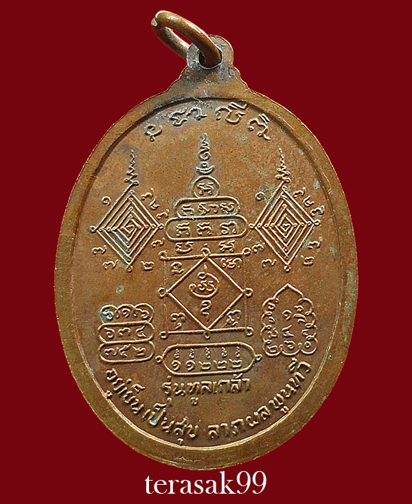 เหรียญพ่อท่านคลิ้ง วัดถลุงทอง รุ่นทูลเกล้า ปี2520 โค๊ตล่าง เนื้อทองแดงผสม ราคาเบาๆ