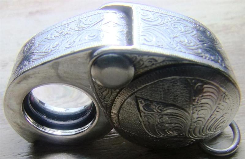 กล้องส่องพระ ตัวเรือนเงินแท้ ๙๒.๕ หนาสวยเลย ๑๐x สวยจริงๆ