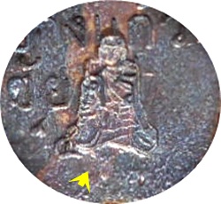 เหรียญหล่อเจ้าสัว 3 (พิมพ์เล็ก) ตอกโค๊ด เนื้อทองแดงรมดำ วัดกลางบางแก้ว ปลุกเสกพิธีเดียวกับเจ้าสัว ๓