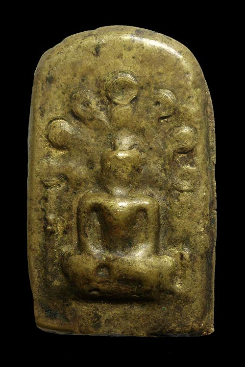 เหรียญหล่อลพ.เพิ่ม  วัดแค จ.อยุธยา พิมพ์นาคปรก เนื้อทองผสม