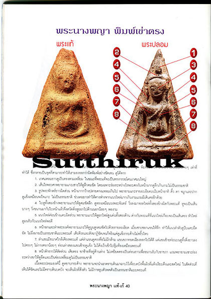 หนังสือ ข้อแตกต่างระหว่าง พระนางพญา พิษณุโลก แท้-เก๊