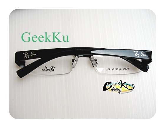 กรอบแว่น Ray Ban (RB1) ทรงครึ่งกรอบสีดำ เคาะเดียว 700