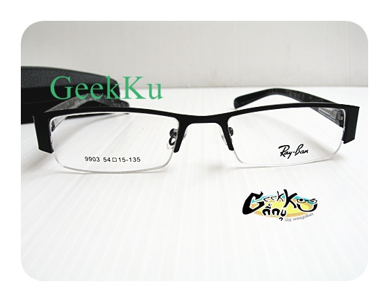 กรอบแว่น Ray Ban (RB1) ทรงครึ่งกรอบสีดำ เคาะเดียว 700