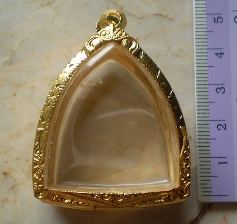 ตลับเงินแกะลาย  ชุบทองแท้ ใส่  พระ  ลพ  โต  กรุบางกระทิงพิมพ์ใหญ่  เคาะเดียว