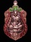 **เหรียญเสมามหากาฬ หลวงพ่อคง วัดกลางบางแก้ว เนื้อทองแดงลงยา เลข 1861 เคาะเดียวแดง**