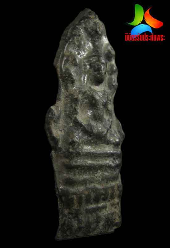 พระนาคปรก กรุวัดพระศรีฯ ลพบุรี พิมพ์ชีโบฐานสูง เนื้อชินเงิน