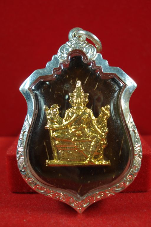 พรหมพระราชทาน กะลาหน้ากากกะไหล่ทอง หลวงพ่อชำนาญ วัดบางกุฎีทอง ปทุมธานี 