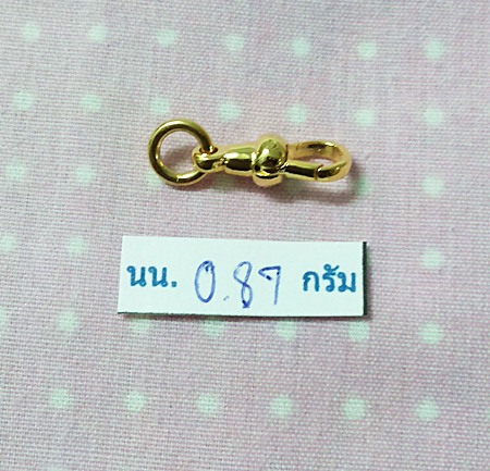 สปริงก้ามปู ทองคำแท้ ขัดเงาขนาดกลาง แบบไม่หมุน น.น.0.87 กรัม ... มือหนึ่ง ใหม่เอี่ยม