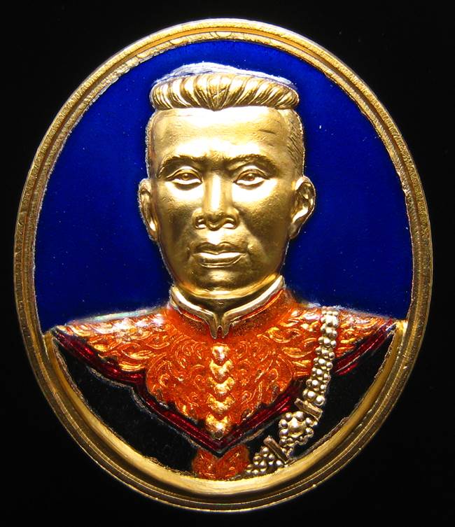**พระนเรศวร วัดตรีฯ เนื้อกะหลั่ยทองลงยา สวยๆ เคาะเดียวแดง**BR52