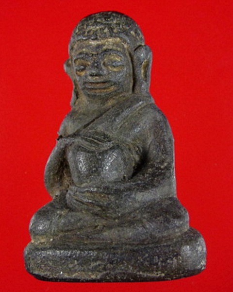 พระอุปคุตจกบาตร เนื้อสำริดเก่าไม่ทราบที่ครับ