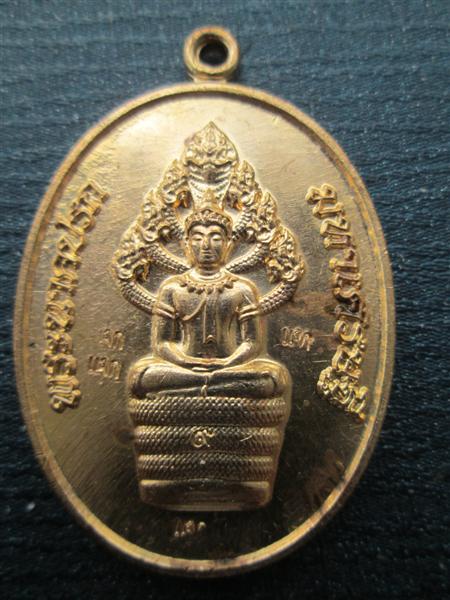 เหรียญพระนาคปรกมหาเศรษฐีรวยตลอดชาติ เนื้อทองลำอู่ ตอกโค๊ตแจก+โค๊ต9 ปี2557 (2)