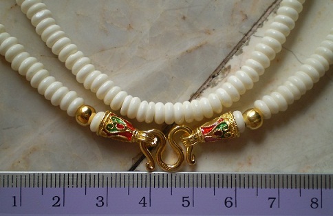 สร้อยกระดูกช้า่ง  สลับทองไมครอน  หัวจรวด  เคาะเดียว 