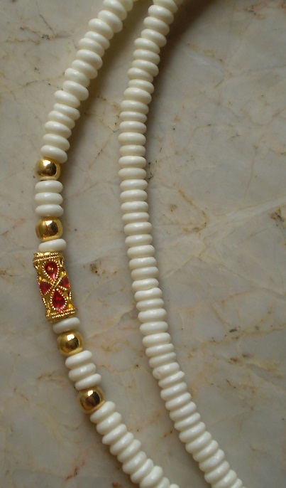 สร้อยกระดูกช้า่ง  สลับทองไมครอน  หัวจรวด  เคาะเดียว 