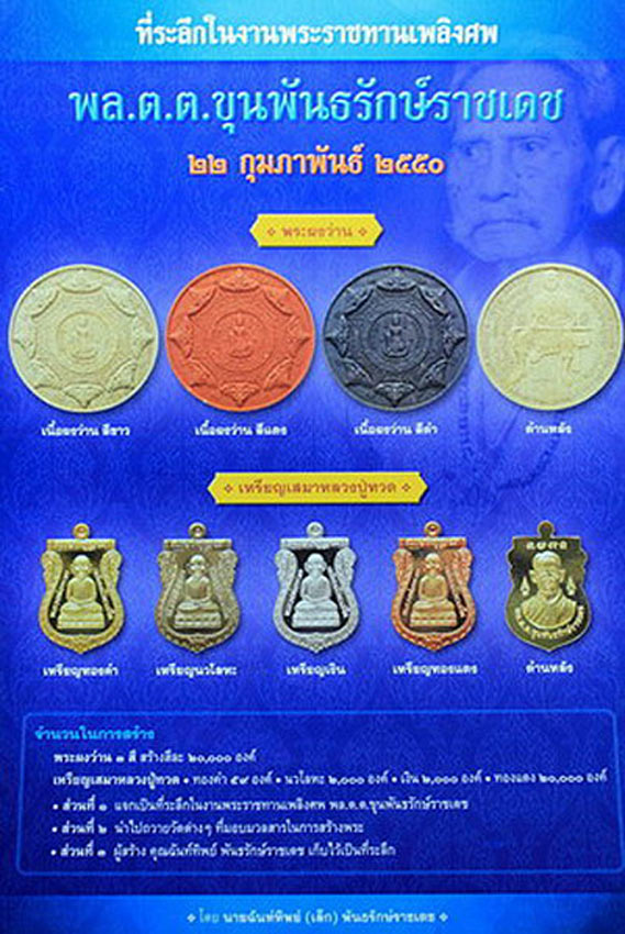 เหรียญเสมาหัวโต หลวงปู่ทวดหลังขุนพันธ์ สร้างแจกในพิธีศพขุนพันธ์ เนื้อทองแดงขัดเงา ตอกโค๊ต ซองเดิม