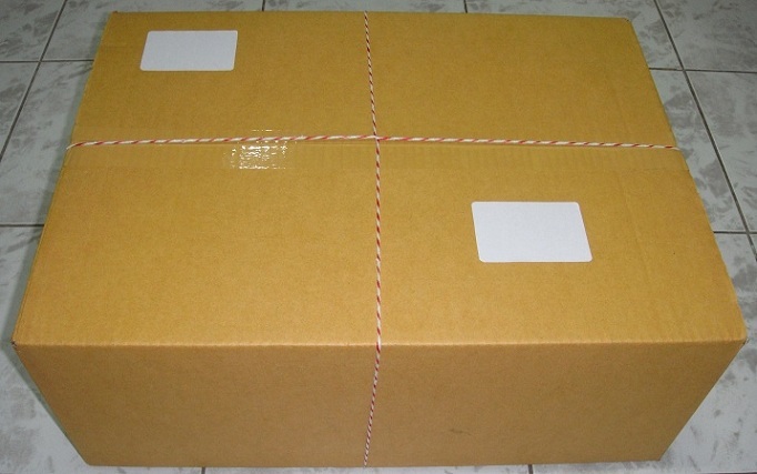 @@กล่องไปรษณีย์ไดคัทสีขาว No. 0 ขนาด 11*17*6ซม. + เชือก เทปกาวใสม้วนใหญ่ จำนวน 50 กล่อง@@ 