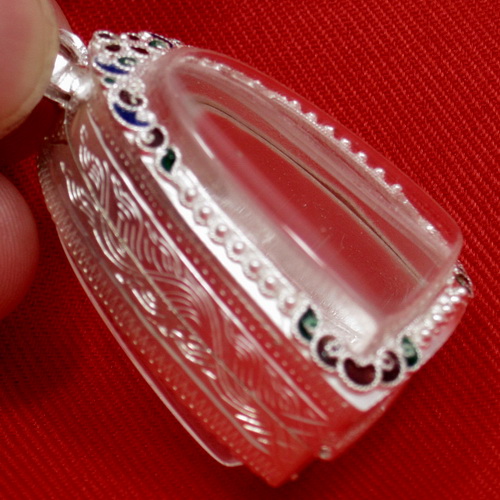 ตลับเงิน 95% สำหรับใส่รูปหล่อหลวงพ่อเงิน วัดบางคลาน พิมพ์นิยม หรือ.รูปหล่อขนาดกลางทั่วไป