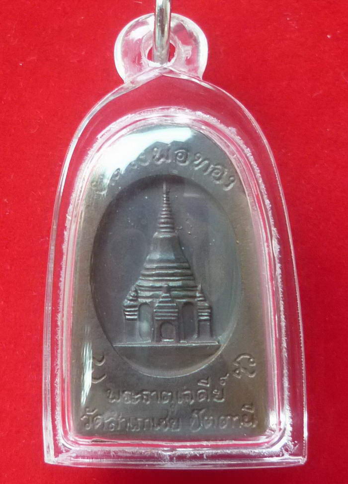 เหรียญหลวงพ่อทวดหนอน รุ่นพระธาตุเจดีย์ พระอาจารย์ทอง วัดสำเภาเชย จังหวัดปัตตานี จัดสร้างปี ๒๕๔๙