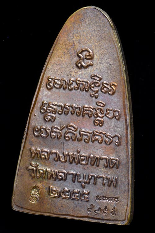 หลวงปู่ทวดหลังหนังสือพิมพ์ใหญ่รุ่นแรก หลวงพ่อพรหม วัดพลานุภาพ หน้าตัว พ หลังเสาอากาศ เนื้อโลหะ
