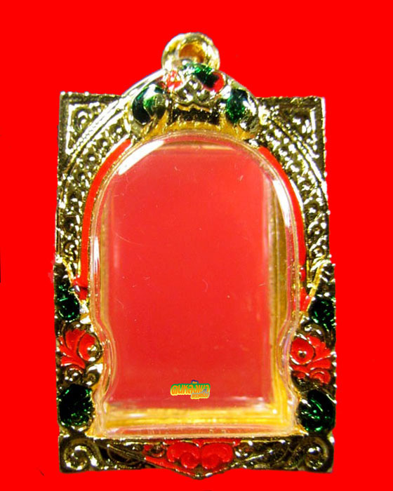 กรอบพระสมเด็จ ทองไมครอน ลงยา  เปิดหน้า - หลัง.. สวยงาม