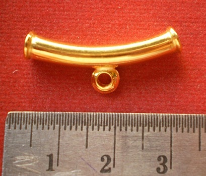 ห่่วงกลางโค้งทอง  90   ยาว 3 ซม   เคาะเดียว 