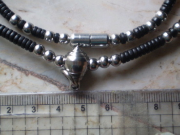 สร้อยกะลาตาเดียว บวกเม็ดสแตนเลสแท้ 3 ห่วง   เคาะเดียว 