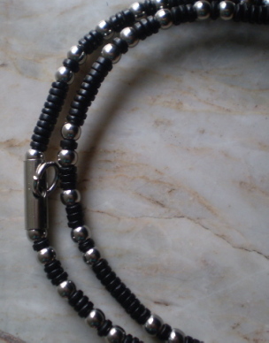 สร้อยกะลาตาเดียว บวกเม็ดสแตนเลสแท้ 3 ห่วง   เคาะเดียว 