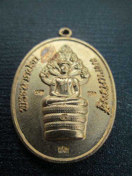 เหรียญพระนาคปรกมหาเศรษฐีรวยตลอดชาติ เนื้อทองลำอู่ ตอกโค๊ตแจก+โค๊ต9 ปี2557 (1)