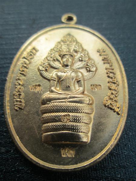 เหรียญพระนาคปรกมหาเศรษฐีรวยตลอดชาติ เนื้อทองลำอู่ ตอกโค๊ตแจก+โค๊ต9 ปี2557 (2)