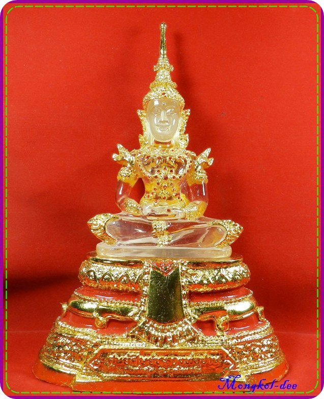 พระแก้วมรกตทรงเครื่อง หน้าตัก 5 นิ้ว หลวงพ่อฤาษีลิงดำ วัดท่าซุง จ.อุทัยธานี (((สภาพสวย ทางร