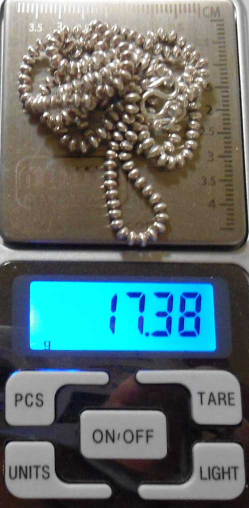 เคาะแรก @@@ สร้อยเงิน 925 นน.17.38 กรัม 