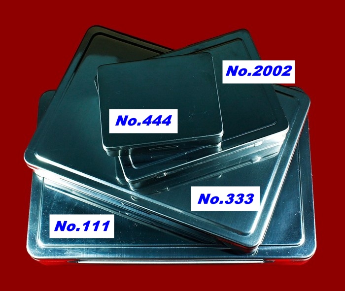 กล่องสแตนเลสใส่พระ (แบบกล่องหนา) คละขนาด 4 แบบ 4 ใบ ใราคาพิเศษ 320 บาทพร้อมจัดส่ง