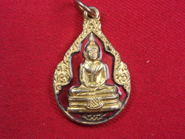 "จ่าสันต์" แดงเคาะเดียว/เหรียญพระพุทธโสธร ลงยาสีแดง