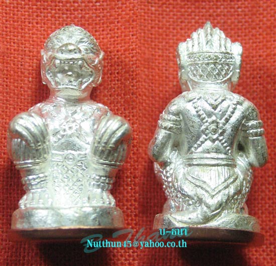 เคาะเดียว หนุมานหลวงปู่คำบุ เนื้อชนวนกระหลั่ยเงินก้นทองแดงอุดสีผึ้งและชานหมาก โค้ด กรรมการ สวยๆ#D๒๗