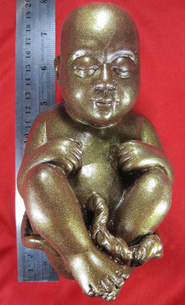 กุมารทองเหล็กไหล-น้ำพี้ขนาดบูชา องค์ใหญ่ หลวงปู่คำบุ คุตฺตจิตฺโต วัดกุดชมภู อ.พิบูลฯ จ.อุบลราชธานี