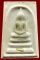 สมเด็จแช่น้ำมนต์ 100 ปี พิมพ์เกศทะลุซุ้ม มีสังฆาฏิ เนื้อผงโรยผงตะไบ หลังลายเซ็นต์ สมเด็จพระญาณสังวร 