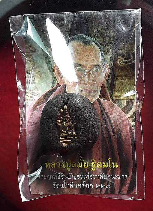 พระนาคปรก พอกผงมวลสาร สมุนไพรว่านชานหมากเสก หลวงปู่ละมัย ฐิตมโน สวนป่าสมุนไพร จ.เพชรบูรณ์.