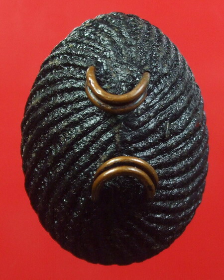 เบี้ยแก้ ถักเชือก ลงรัก ขนาดมาตฐาน ใช้มาบ้าง ... หลวงปู่เจือ วัดกลางบางแก้ว